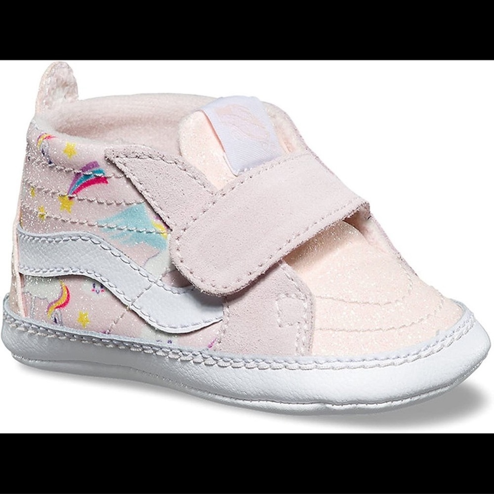 Vans Baby Walker Shoes - Pink and White